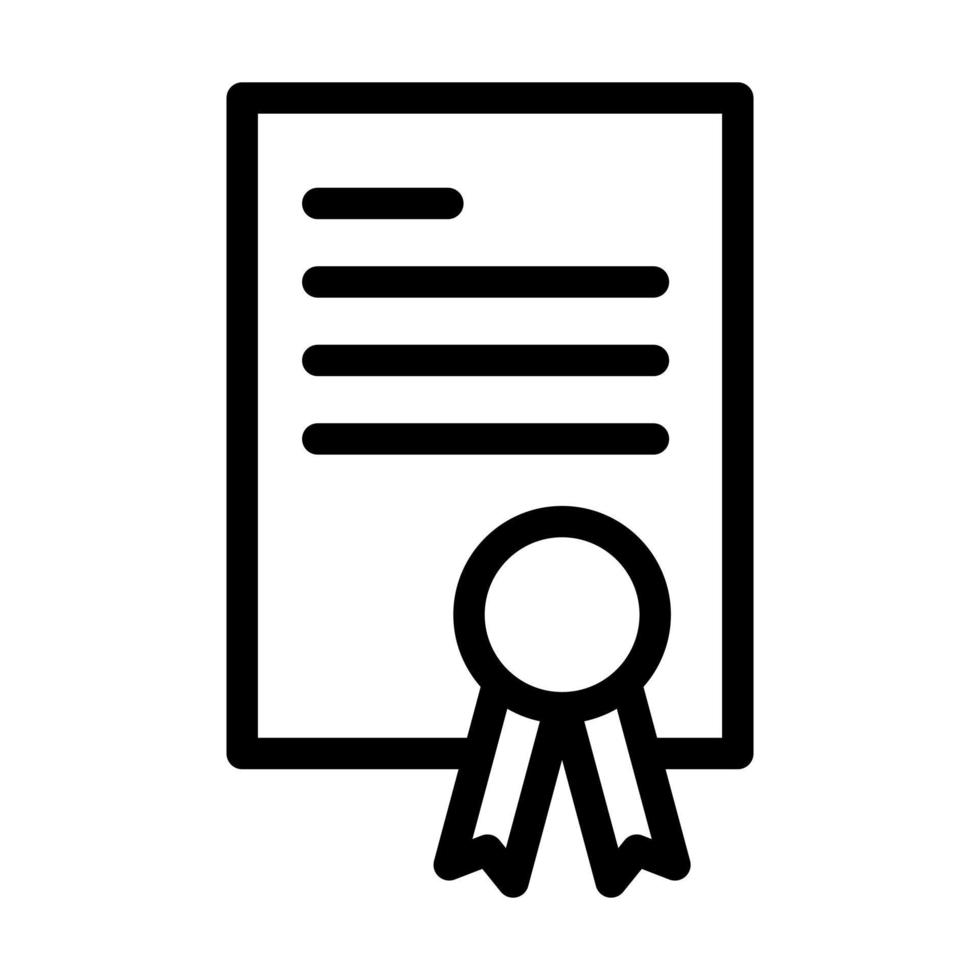 Certificate with ribbon seal icon